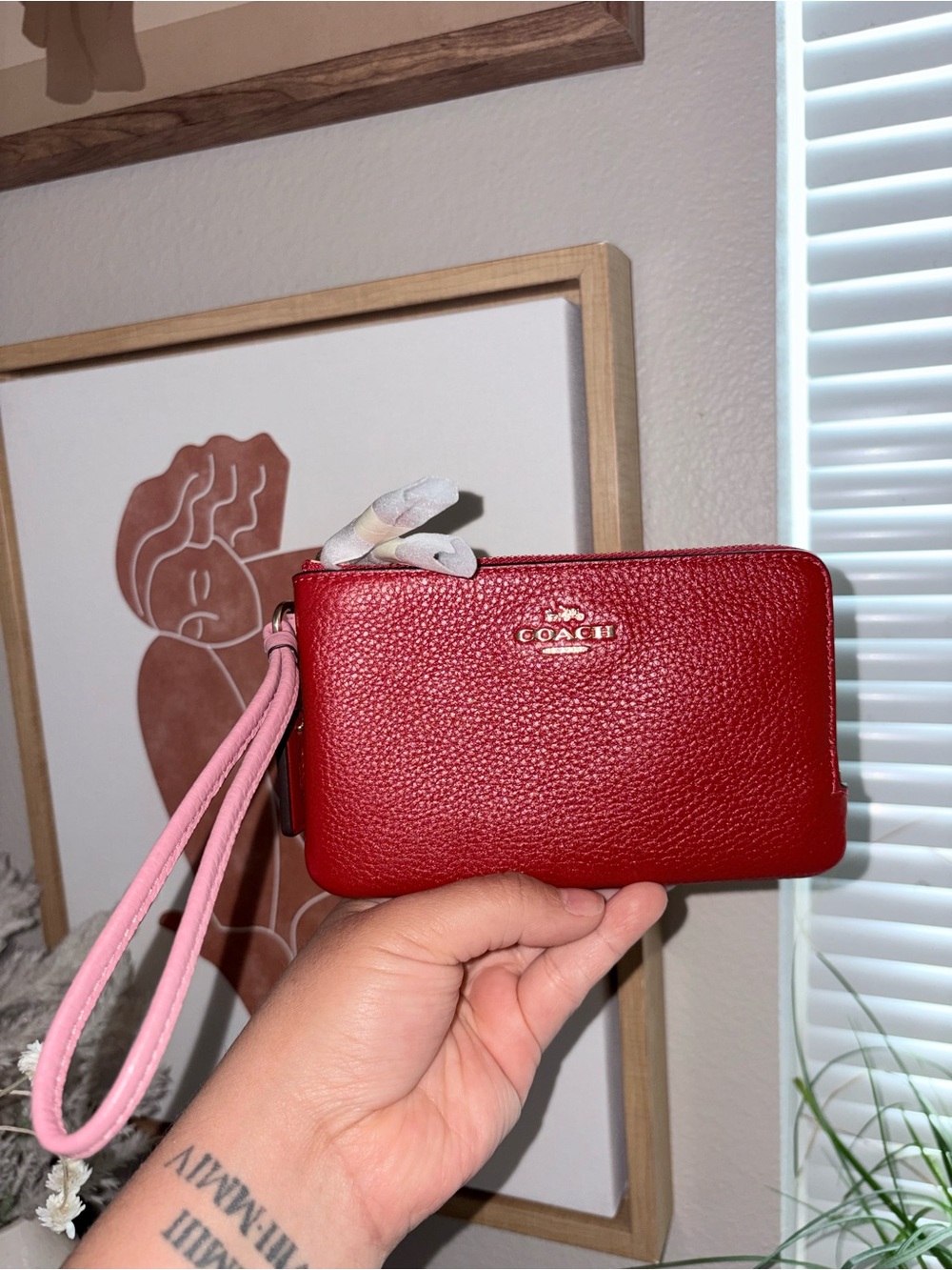 Coach Double Corner Zip Wristlet In Colorblock wallet